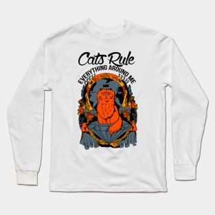 Orangrey Cats Rule Everything Around Me Long Sleeve T-Shirt